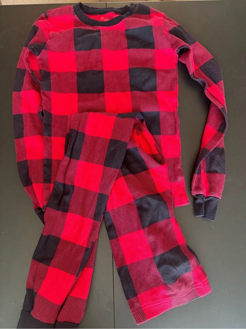 The Children's Place Red and Black Buffalo Plaid Pajama Set